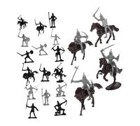 Mobestech 1 Set di cavalleria ornamenti occidentali arredamento del cavallo statuine di cavalieri per ornamento di cavallo figurine di cavalieri plastica