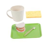 Mobestech 1 Set Di Giocattoli Educativi Per I Denti Precoci Fingono Addominali In Legno Per Bambini