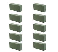 Mobestech 10 Pezzi Blocchi di Schiuma Floreale Verde per Composizioni Fango Floreale Biodegradabile ad Assorbimento Elevato per Fiori Freschi e Artificiali Supporto Stabile per Bouquet e