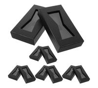 Mobestech 10 Pezzi Scatola Nera per Fiocco Uomo con Finestra Trasparente | Carta e Plastica, Formato Compatto, Presentazione Regalo, Protezione Dalla Polvere, per Fiocco e Cravatte