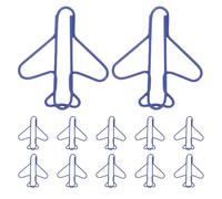 Mobestech 100 Graffette a Forma di Aereo in Metallo Blu Scuro Mini Clip Creative per Documenti e Segnalibri Fermagli Decorativi per Ufficio e Scuola Set da 100 Pezzi per Organizzazione
