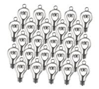 Mobestech 100 pezzi Pendenti Lampadina Vintage in Lega Antica Accessori per Gioielli Fai da Te Ciondoli Decorativi per Collane e Bracciali Dimensioni per Creazioni Artigianali