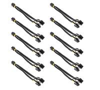 Mobestech 10pezzi Cavo Di Alimentazione Splitter Da Cavo Adattatore Pcie Da Pin Pin Express Per Gpu