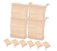 Mobestech 10pezzi Sacchetti per Saponette in Cotone e Lino Coulisse per Conservare Sapone Sacchetti Esfolianti per Creare e Pulire Colore Casuale
