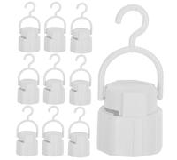 Mobestech 10pezzi Supporto Base Lampada Portalampada Vite Adattatore per Lampadina LED con Gancio per Appendere Multiuso per Campeggio Emergenze Casa Ufficio Portatile e Ricaricabile