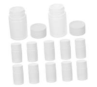 Mobestech 12 Flaconi Vuoti per Pillole in Hdpe Ambrato da 20 Ml con Tappi Sigillanti, Contenitori per Medicinali Resistenti al Calore, per Viaggi e Conservazione Sicura di Farmaci