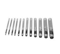 Mobestech 12 Pezzi Puncher Pelle Rotondi Strumenti Manuali per Precisi in Cintura Scarpe Borse Punch Cutter Ergonomico Portatile per Cucito Riparazioni e Artigianato