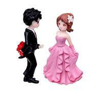 Mobestech 1Set Figurine Sposi per Decorazioni Romantiche Matrimonio e Torta Idea per Famiglia e Amici