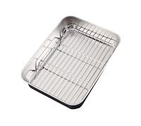 Mobestech 1Set Teglie Rettangolari da Forno Premium Acciaio Inossidabile con Raffreddamento per Ristoranti e Cucine Domestiche Facile