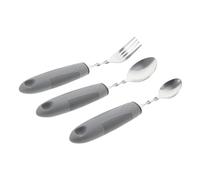 Mobestech 1set Utensili Adattivi Antivibrazionper Anziani Posate Portatili Antiscivolo Inossidabile Per Disabili e Pazienti Con Difficoltà Motorie