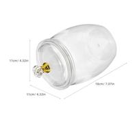 Mobestech 2 Pezzi Barattolo di archiviazione Trasparente Barattolo di archiviazione di Caramelle Transparent