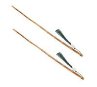 Mobestech 2 Pezzi Bastoncino Decorativo Rattan Strumenti e Mestieri Cinesi Da Yoga in Legno Da Tai Chi Per L'equilibrio Yoga Palo Da Yoga Cachi Bambù