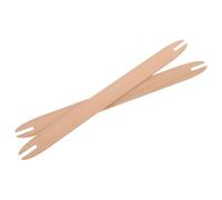 Mobestech 2 Pezzi Bastone da Tessitura in Legno per Arazzi e Filati di Lana | Superficie Liscia senza Bordi Ruvidi, Beige, per Lavoro Fai da Te e Passaggio del Filo Fluido