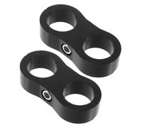 Mobestech 2 Pezzi Clip per Tubo Carburante in Alluminio Nero Morsetto Resistente per Fissaggio Tubi Olio Tubo Efficiente per Appassionati Tuning Automobilistico Installazione Rapida e