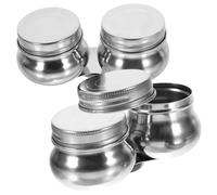 Mobestech 2 Pezzi Coppa Tavolozza in Acciaio Inossidabile per Pittura con Ampia Bocca e Coperchio Contenitore Portatile per Solventi e Miscelazione Colori Strumento Resistente per Artisti