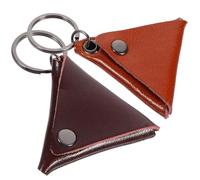 Mobestech 2 pezzi Custodie Portaplettro in Vera Pelle Resistente Anello Appendibile per Chitarra Sacchetti Eleganti e Compatti per Conservare Plettri Regalo per Amanti della Chitarra