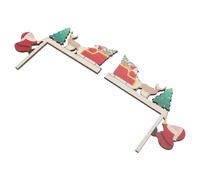 Mobestech 2 Pezzi Decorazione del Topper dell'angolo della Porta Ornamento Natale Pino Vacanza sospeso Annata copriporta Cucina per Gatti Decorazioni delle Porte di Legno Rosso