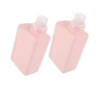 Mobestech 2 Pezzi Dispenser Liquido per Bucato Bottiglie Quadrate in PE Ricaricabili Resistenti Perdite per Detergente Shampoo Lozione Versatile per Viaggio Cucina Bagno