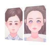 Mobestech 2 Pezzi Lavagna per Pratica Trucco Viso in Pet Riutilizzabile e Lavabile Tavola per Pittura Facciale Strumento Portatile per Artisti Make-up Adulti