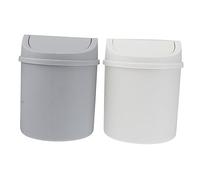 Mobestech 2 Pezzi Mini Bidoni per Rifiuti da con Ribalta Contenitori Desktop Plastica per e Scarti Organizer Compatto e Ufficio Mix Colori