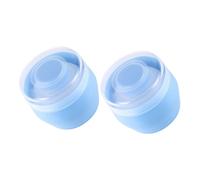 Mobestech 2 pezzi Scatola Porta Piumino per Ragazzo Ragazza Custodia Talco Morbida con Dosatore per Polvere Pratica e Igienica per Delicata Blu