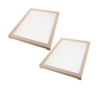 Mobestech 2 Pezzi Stendino per Erbe Aromatiche a Rete Impilabile, Essiccatore per Erbe con Vassoi Removibili, Legno e Plastica, Beige, 40,5x30x3cm, per Piante Medicinali e Campioni