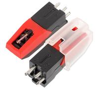 Mobestech 2 pezzi Testine per Giradischi in Plastica Puntina Stylus Resistenti con Rivestimento Metallico Antigraffio Compatibili con Giradischi Vinili Aghi Sostitutivi per Lettore Disco