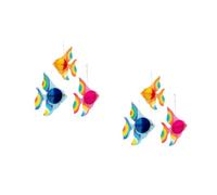 Mobestech 2 Set Decorazione per Ristorante Pesce A Nido d'Ape Colorato Appeso Decorazioni per Feste Tropicali Centrotavola di Compleanno Blu A Quale Forma Adatta La 3 Pezzi*2