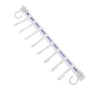 Mobestech 2 Set Ganci in Plastica per Appendere, Barra Scorrevole Bianca 10 | Montaggio senza Fori, Uso in Cucina e Armadio, per Utensili e Vestiti, Organizzazione Salvaspazio