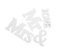 Mobestech 2 set Segni Matrimonio in Bianco Decorazioni Centrotavola Eleganti Mr Mrs Decorazione Ricevimento Nozze Leggero e Facile da Idea Regalo