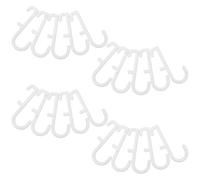 Mobestech 20 Ganci a J in Plastica Resistenti per Pannelli Forati Piccoli, Kit Salvaspazio per Organizzazione Cucina, Ufficio e Garage, Ganci per Mensole da Parete Facili da Installare,