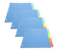 Mobestech 20 Pezzi Divisori per Raccoglitori in Plastica Flessibile con Linguette Colorate Indici Scrivibili per Organizzazione Documenti Scuola Ufficio di Pagine