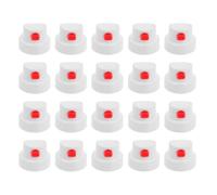 Mobestech 20 Pezzi Ugelli di Plastica Bianca per Bombolette Spray Tappi per Vernice Spray Dot Fat per Graffiti Ricambi in PE Resistenti per Progetti Artigianali e Riparazioni Veicoli