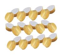 Mobestech 200 pezzi Pirottini Cupcake Alluminio Spessi Stampi per Torte e Muffin Colore Oro per Compleanni Matrimoni e Feste