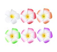 Mobestech 20pezzi Forcina per Capelli Fiore di Plumeria Hawaiano Colori Misti Decorazione per Capelli da Spiaggia Accessorio per Feste Matrimoni Eventi Colore Casuale