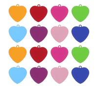 Mobestech 24 pezzi Pendenti Targhetta Cane in Acciaio Resistente Forma Cuore Colorati per Incisione Personalizzata per Collane Fai da Te Targhette Identificative Pet Resistenti e Moderne