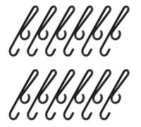 Mobestech 280 Ganci Neri in Plastica Curvi per Esposizione Calzini Appendiabiti per al Dettaglio e Organizzazione Casa Accessori per Borse Asciugamani e Boutique Facili da Montare e