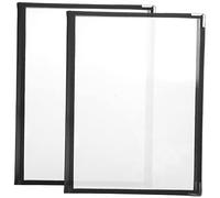 Mobestech 2pezzi Copertura Menù Trasparente Pvc Portafogli Per Menu Ristorante Supporto Per Ricette e Prezzi Facile Da Pulire e Pratico Per Uso Professionale