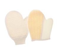 Mobestech 2pezzi Guanti per Scrub in Sisal Naturale Guanti da Bagno Copertura Totale per Doccia e Spa Esfolianti Efficaci per Pulizia