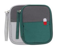 Mobestech 2pezzi Kit Pronto Soccorso Mini Borsa Porta Medicine da Viaggio Contenitore Portatile per Medicinali Organizer Piccolo per Attività all Aperto Scuola Lavoro Campeggio