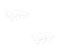 Mobestech 2pezzi Portauova Ferro Bianco Per Frigorifero Organizer Decorativo Per Uova Supporto Pratico Per Cucina e Sala Da Pranzo Accessorio Versatile Per Stoccaggio Sicuro Delle Uova
