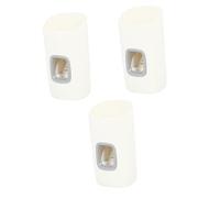 Mobestech 3 Pezzi Dispenser Di Dentifricio Per Bagno Spremi-dentifricio A Parete Spremi-dentifricio Automatico in Plastica Abs Porta-dentifricio Design Salvaspazio