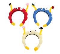 Mobestech 3 Pezzi Fascia Trucco Morbida e Leggera con Design Fungo Carino Cerchietto Capelli Alta Corona per Donna per Lavaggio Viso Spa Yoga e Look Social Media