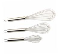 Mobestech 3 pezzi Filo in Acciaio per Montare Uova Latte e Impasti Manuali Resistenti e Versatili per Cucina Professionale e Domestica