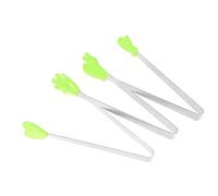 Mobestech 3 Pezzi Mini Pinze Silicone Antiscivolo per Ghiaccio e Pane Clip Piccole per Cucina e Buffet Adatte per Bar e Feste Testa Morbida Facile da