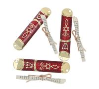 Mobestech 3 Set Mezuzah Metallo per Custodia per Ebraica Decorazione Religiosa per Ebraiche Protezione e Adatto per Hanukkah e Mitzvah