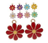 Mobestech 30 Pezzi Ciondoli Mini Margherita in Lega Colorati per Gioielli DIY Pendenti Fiori Piccoli per Collane Braccialetti Orecchini e Bomboniere Decorazioni Te per Feste e Regali