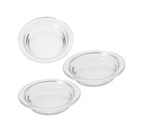 Mobestech 3pezzi Ciotola Rotonda in Vetro Riutilizzabile per Crostata Vassoio Aroma Profumato Supporto per Candele Rivestimento Parte Piccola Come Tazza o Lampada per Olio e Cera Aromaterapi
