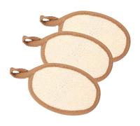 Mobestech 3pezzi Spugna da in Luffa per Corpo Spazzola Esfoliante Naturale Dischetti in Luffa per Scrubber Corpo Accessori da Bagno per Pulizia Profonda Stili multipli