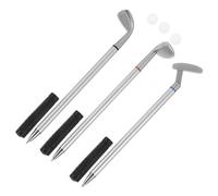 Mobestech 3sets Penna Sfera Golf Metallo Di Penne Forma Di Mazza Accessori Divertenti Per Ufficio Scrivania e Eventi Aziendali Include Penna Nera e Rossa Con Cappucciodesign Originale
